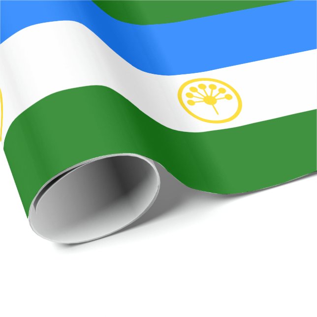 Papier Cadeau Drapeau patriotique de Bachkortostan (Coin rond)