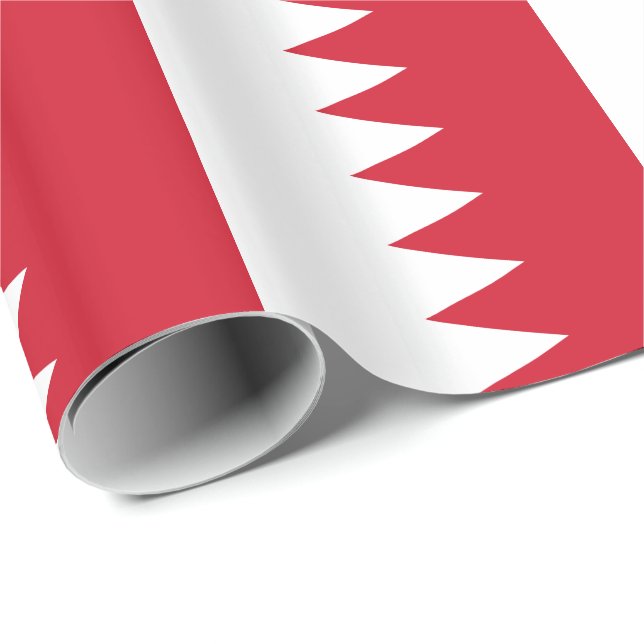 Papier Cadeau Drapeau patriotique de Bahreïn (Coin rond)