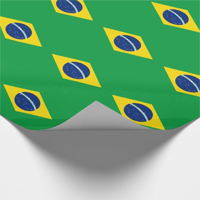 Papier Cadeau Drapeau patriotique du Brésil (Coin)