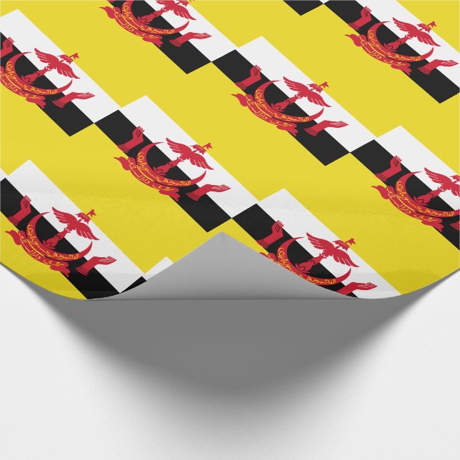 Papier Cadeau Drapeau patriotique du Brunei (Coin)