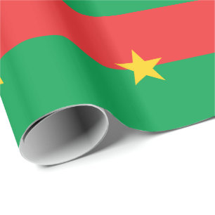 Papier Cadeau Drapeau patriotique du Burkina Faso