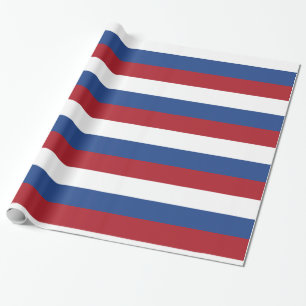 Papier Cadeau Drapeau Pays-Bas : Rouge Blanc Bleu Bleu