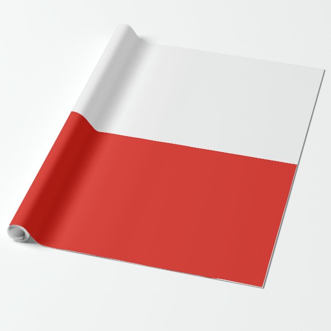 Papier Cadeau Drapeau polonais (Déroulé)