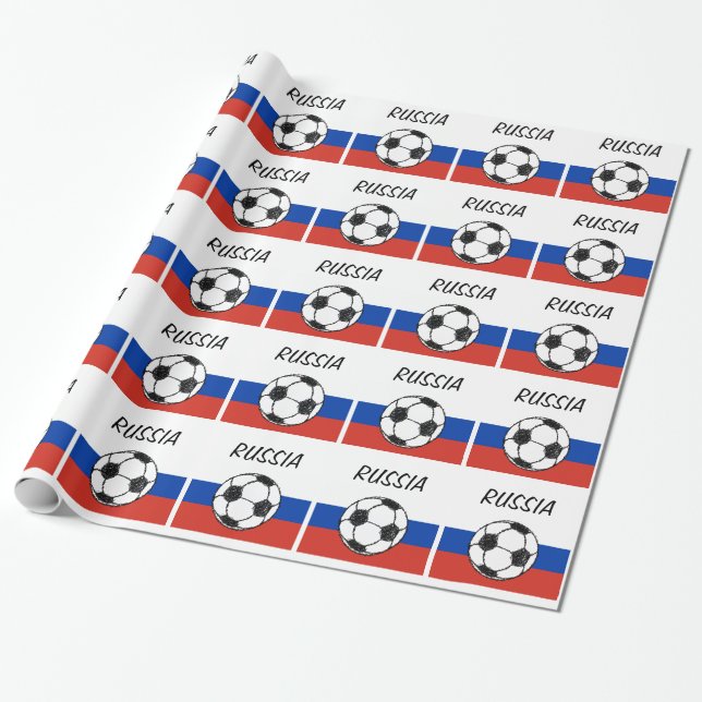 Papier Cadeau Drapeau Russa | Croquis football (Déroulé)