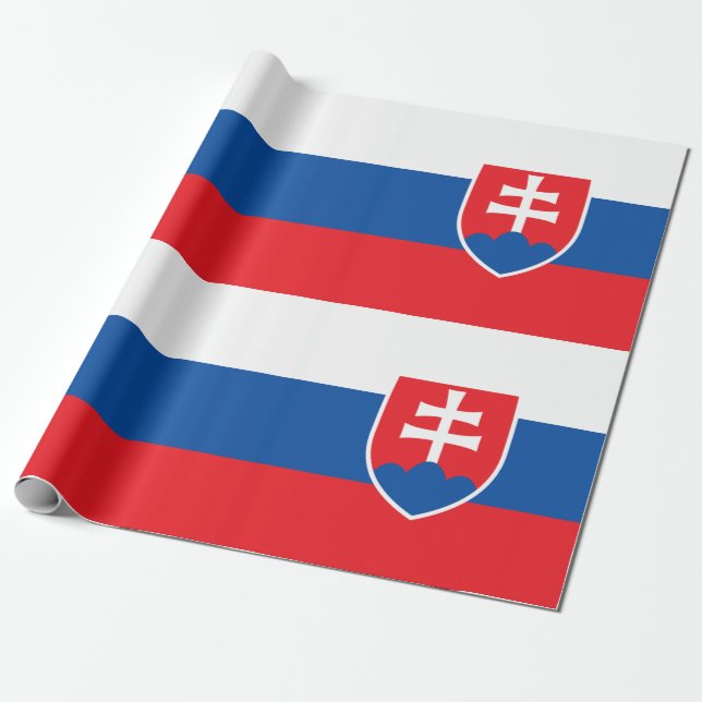 Papier Cadeau Drapeau Slovaquie (Déroulé)