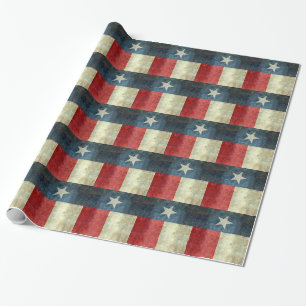 Papier Cadeau Drapeau solitaire vintage d'état d'étoile du Tex