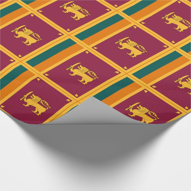 Papier Cadeau Drapeau Sri Lanka (Coin)