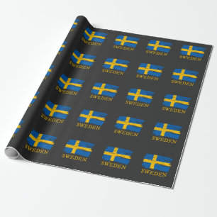 Papier Cadeau Drapeau Suède