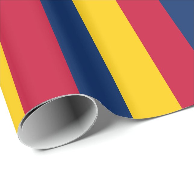 Papier Cadeau Drapeau Tchad (Coin rond)