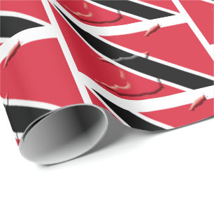 Papier Cadeau DRAPEAU TRINIDAD avec plan
