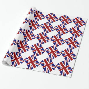 Papier Cadeau Drapeau Union Jack du Royaume-Uni en diagonale