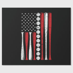Papier Cadeau Drapeau USA américain vintage drapeau de baseball 