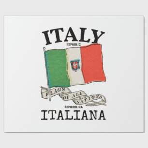 Papier Cadeau Drapeau vintage du pays Italie