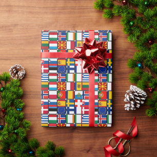 Papier Cadeau Drapeaux du monde