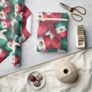 Papier Cadeau Drapeaux mexicains en détresse