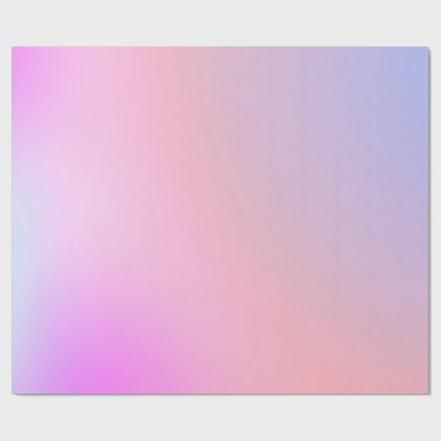 Papier Cadeau Dreamy Cotton Candy Pastel Gradient (Plat)