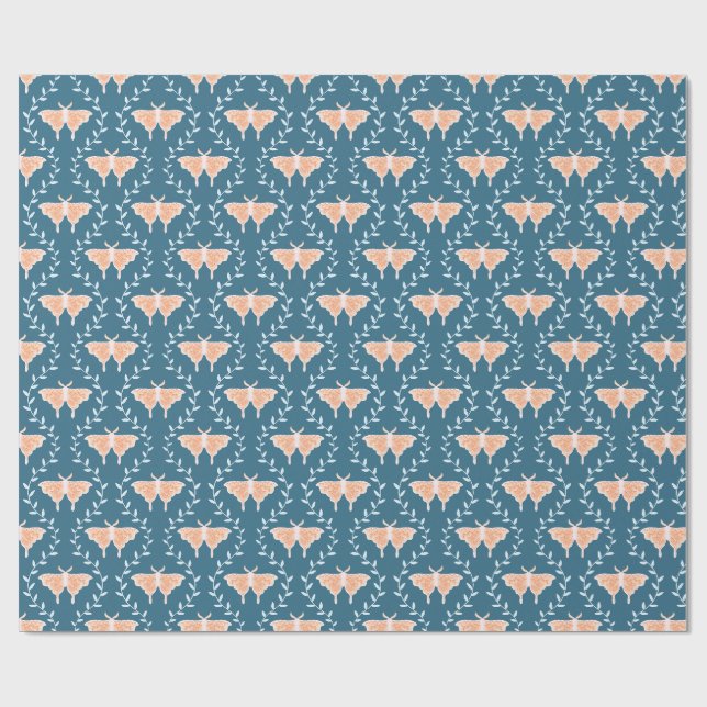 Papier Cadeau Dreamy Moths & Vines - Whimsical (Plat)