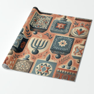 Papier Cadeau Dreidel Dreidel Dreidel