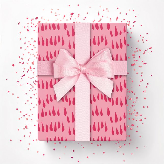 Papier Cadeau Drizzle Dot in Bright Pink (Créateur téléchargé)