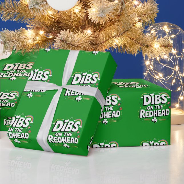 Papier Cadeau Droit sur la rousse drôle de la Saint-Patrick (Vacances)