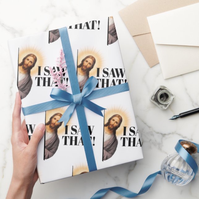 Papier Cadeau Drôle Citation De Jésus - J'Ai Vu Ça ! (Cadeaux)