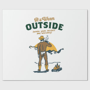 Papier Cadeau Drôle Cowboy Boire Whiskey