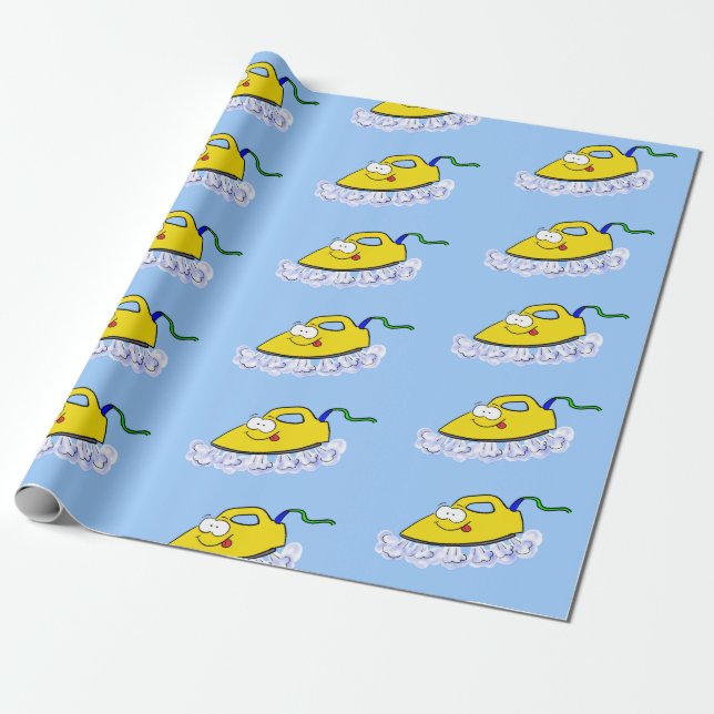 Papier Cadeau Drôle dessin animé linge de fer (Déroulé)