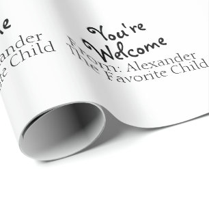 Papier Cadeau Drôle Enfant Préféré De Rien Sur Blanc