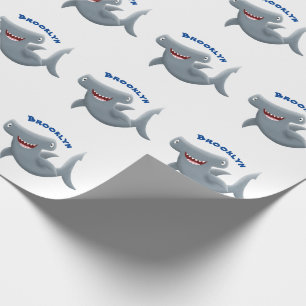 Papier Cadeau Drôle mignon requin marteau dessin animé