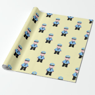Papier Cadeau Drôle Motif de la police des porcs