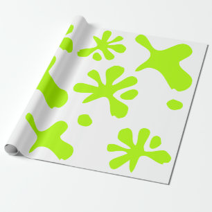 Papier Cadeau Drôle néon vert crème de peinture splash amusant a