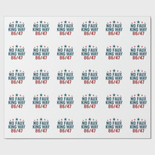 Papier Cadeau Drôle No Faux King Way 86 47 4 juillet
