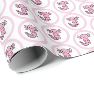Papier Cadeau Drôle petite équipe de Axolotl personnalisable ros