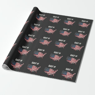 Papier Cadeau Drôle Trump USA Carte Drapeau