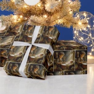 Papier Cadeau Drummer Boy with Baby Jesus in a Manger