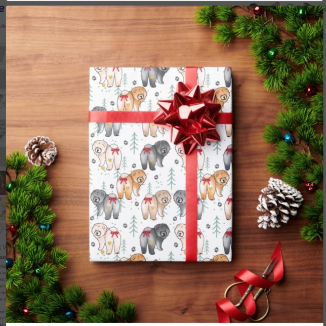 Papier Cadeau DU FOND DE MON CŒUR 5 couleurs de chow (Créateur téléchargé)