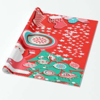 Papier cadeau du Père Noël