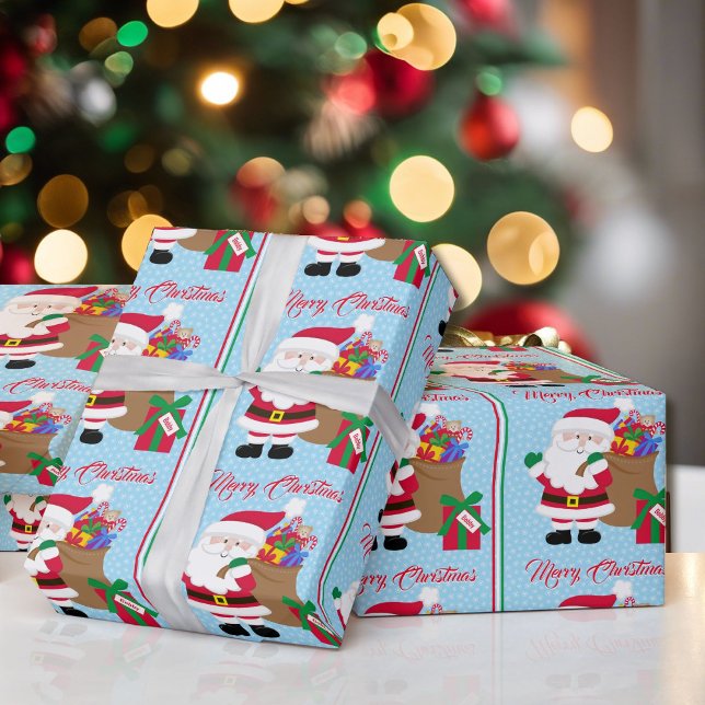 Papier Cadeau Du Père Noël Ajouter le nom de l'enfant Noël (Créateur téléchargé)