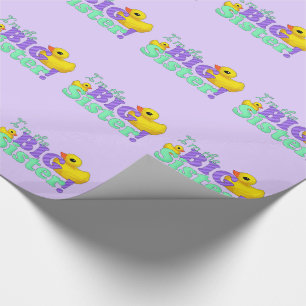 Papier Cadeau "Duckies en caoutchouc - grande soeur "