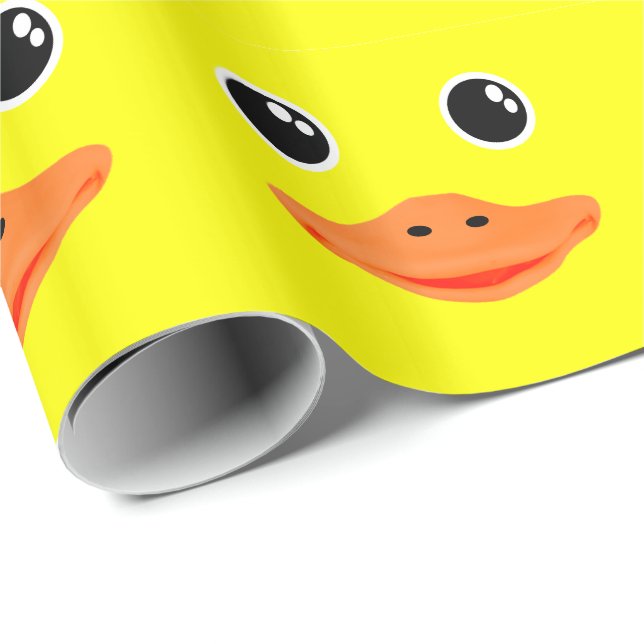 Papier Cadeau Ducky jaune (Coin rond)