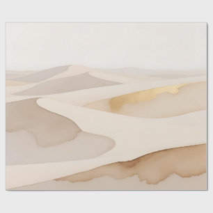 Papier Cadeau Dunes Dorées Sérénité Abstraite