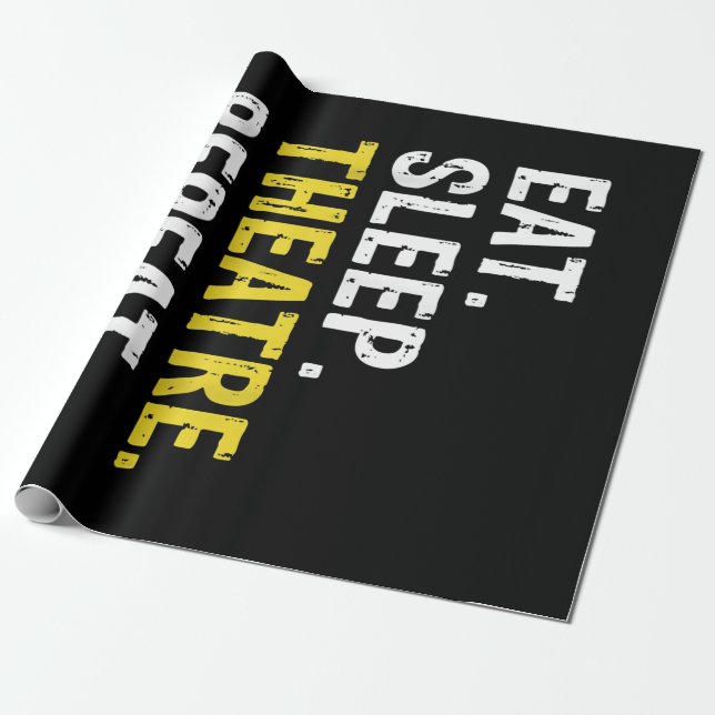 Papier Cadeau Eat Sleep (Déroulé)