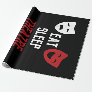 Papier Cadeau Eat Sleep Theatre Repeat Musical Thetre