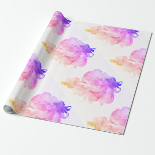 Papier Cadeau Eau abstraite artistique chic blanc