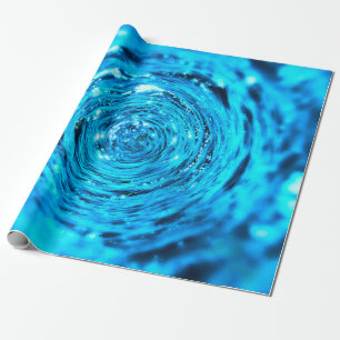 Papier Cadeau Eau aqua tunnel liquide