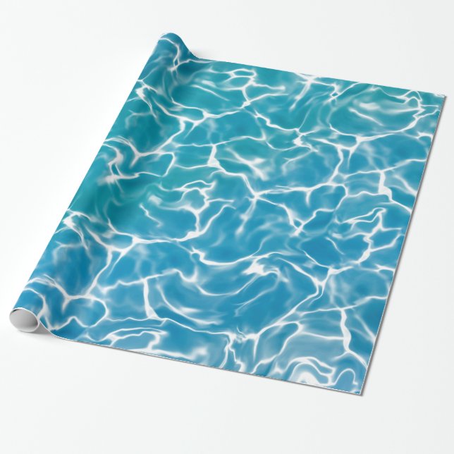 Papier Cadeau Eau bleue (Déroulé)
