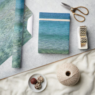 Papier cadeau Eau de mer bleue Crystal Clear