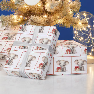Papier Cadeau Eau de Noël Eléphant