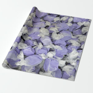 Papier Cadeau Eau salée violet et blanche Taffy