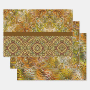 Papier cadeau échantillon Tons de Terre - 3 motifs